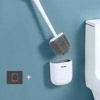 Toilet Brush With Holder Set Long Handled Flex Rubber Silicone Drain Cleaner Brush Wall Mounted Wc Bathroom Accessories