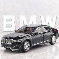 รถของเล่นเบาและเสียงสำหรับรถลีมูซีนหุ่นอัลลอย THE7รถ1:24 BMW 760รถของเล่น Diecasts โลหะ