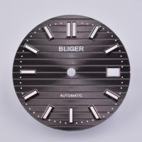 29.7Mm Black BLIGER Watch Dial Luminous Fits NH35 NH36 Movement