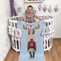 Nordic Christmas Elk Blanket 3D Ear Cartoon Children Knitted Bedding Series Soft Air Conditioning Blanket Kids Infant Beach Mat