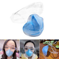 3D Protection Face Shield With Goggles Reusable Dust Proof Integrated Transparent Mask Goggles Replaceable filter