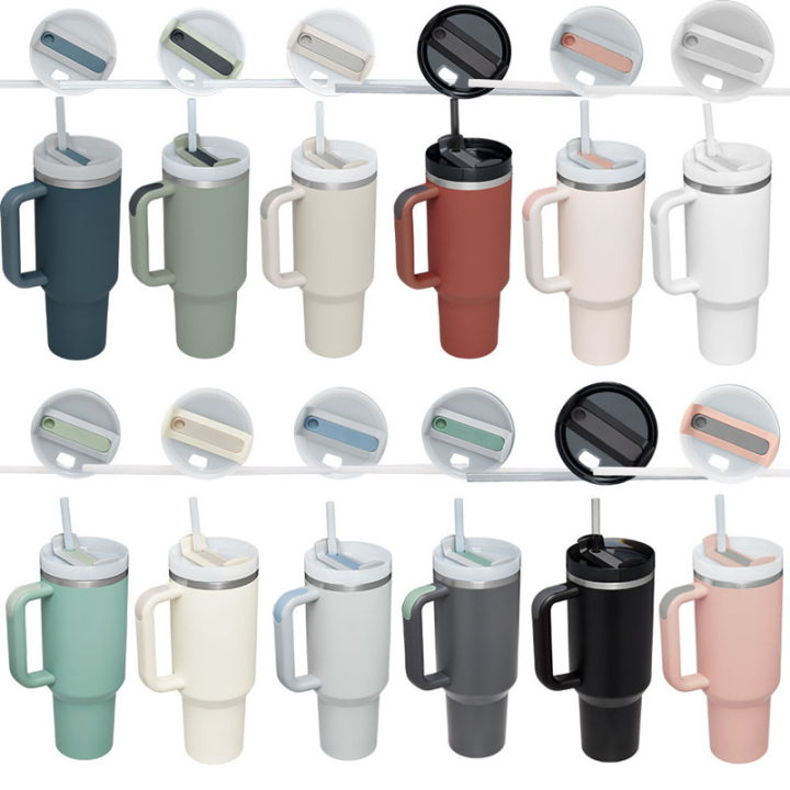 Mug With Handle Cafe Insulated Tumbler Straw Stainless Steel