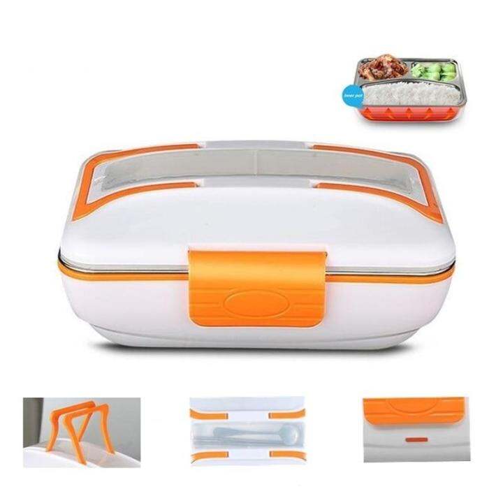 Portable Electric Heating Lunch Box Stainless Steel inner Pot Food