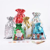 1/10pcs Navidad 2022 Santa Gift Bag Candy Bag Snowflake Crisp Drawstring Bag Christmas Decorations For Home New Year 2023 Presen