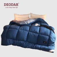 Deodar Soybean Fiber Cotton Comforter Keep Warm Quilt Core White Velvet Thickening Warm Winter Quilt for Bedroom Best Gift