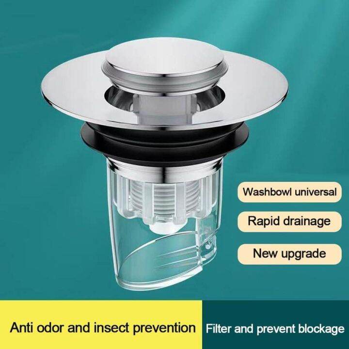 Sink Drain Stopper Sink Drain Plug Wash Basin Bounce Drain Filter With