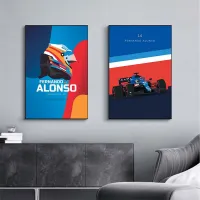 F1 Racing Car Poster Fernando Alonso Canvas Prints Paintings Modern Sport Wall Art Pictures Home Living Room Decora Unframed