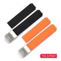 Original ℗∈ Tali silikon untuk Tissot 1853 Tengzhi t-touch asli T013 gelang jam karet gelang jam 20mm 21mm