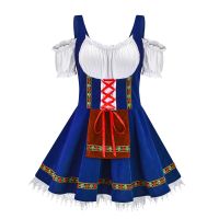 เทศกาล O Ktoberfest เครื่องแต่งกายชุด Dirndl วินเทจ A-Line มินิพรรคชุดปิดไหล่แบบดั้งเดิมบาวาเรียชุดเบียร์