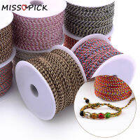 10 หลา/Lot 2mm Four-Strand สามสีถักผ้าฝ้ายทอเชือก Twist เครื่องประดับสาย DIY เชือกมือสร้อยคอสายแขวน-Cudoue