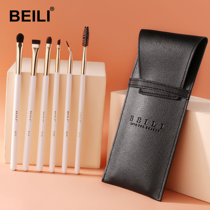 beili-6-pcs-white-makeup-brushes-set-eyebrow-professional-blending-shader-lip-liner-eye-makeup-brush-and-cosmetic-bag-for-travel