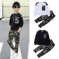 2022 Brand New 2-9Y Toddler Kids Baby Boy Clothing Set Pocket Pullover Tops Camo Pant 2PCS Outfits Tracksuit Long Sleeve Outfits