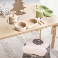 New Animal Shaped Dishes Feeding Set Baby Stainless Steel Spoon Waterproof  Sucker Plate Bowl Bib Silicone Cup Baby Tableware Bowl Fork Spoon Sets