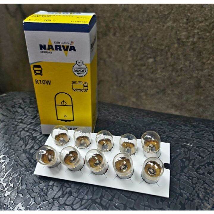 NARVA AUTO BULB MEDIUM SINGLE CONTACT 12V/24V 10 PIECES PER BOX | Lazada PH