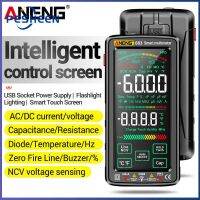[1-3 วันมาถึง] สมาร์ทดิจิตอลมัลติมิเตอร์หน้าจอสัมผัสแอมมิเตอร์เครื่องทดสอบแรงดันไฟฟ้า 6000 นับ AC/DC ไฟฉายแบบชาร์จไฟเครื่องมือวัดแสง