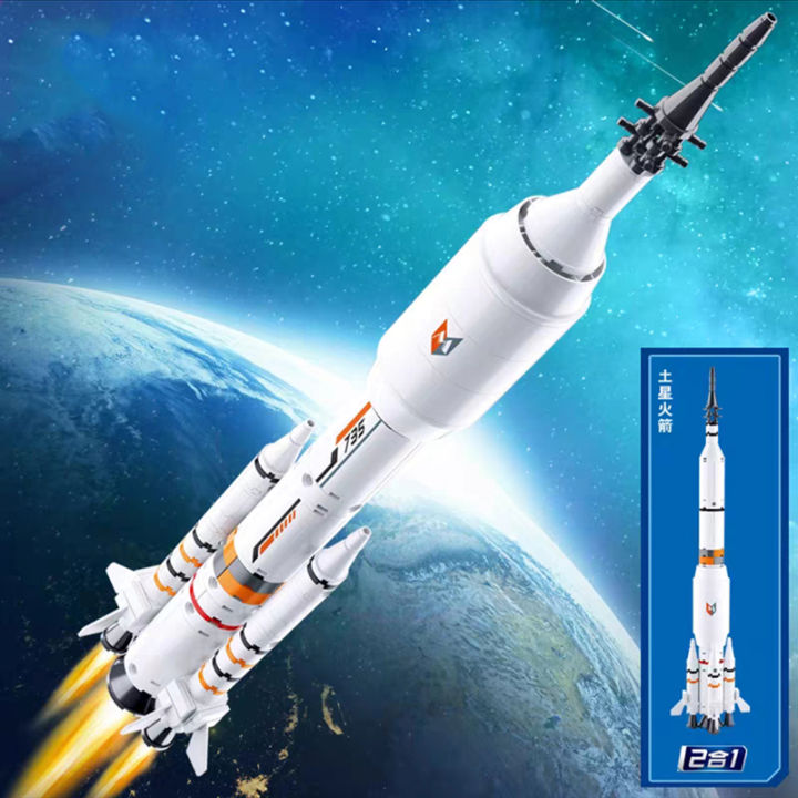sluban-b0735-space-adventure-rocket-2-in-1เครื่องบินเครื่องบินนักบินอวกาศ3d-รุ่น-mini-blocks-อิฐของเล่นสำหรับเด็กไม่มีกล่อง