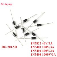 10PCS MDD Rectifier Diode DIP 1N5408 1N5404 1N5401 1N5822 3A 50V 40V 100V 400V 4000V DO-201AD Rectifier Diodes Electrical Circuitry Parts