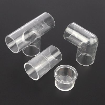 ✆✓♠ 1pc 20 25mm Acrylic Joint Aquarium Fish Tank Filter Water Pipe Connector Transparent Plexiglass Tee Elbow Direct Cap Tube Joints