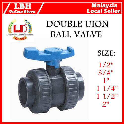 LBH LD PVC Double Union Ball Valve Socket End Lazada
