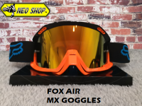 แว่นตาวิบาก/ วิบากแว่นวิบาก FOX AIR สีดำ-ส้ม พร้อมถุงผ้า เลนส์ใส แผ่นเทียร์ออฟ MX Goggle FOX AIR for Motorcross(Color:Black-Orange)