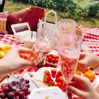 8 PCS Champagne Glasses Red Wine Glasses Champagne Flutes Plastic Material Washable Reusable Dishwasher Safe for Outdoor