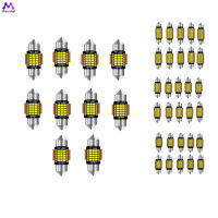 ขายดี10ชิ้นหลอดไฟ LED แคนบัสปลายสองด้าน900lm ไฟหลังคาสว่างมากชุดไฟป้ายทะเบียนรถส่วนภายใน