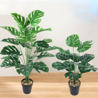 【cw】Artificial Plant Palm Leaf Turtle Back Leaf Tropical Fake Green Plant Garden Decoration Living Room Bedroom Balcony Decoration ！