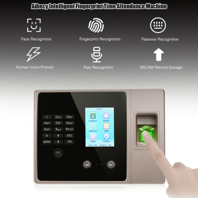 keykits- Intelligent Biometric Fingerprint Time Attendance Machine with HD Display Screen Time Clock Support Face Fingerprint Password Employee Checking-in Recorder Reader Support USB Disk Access