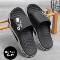 (ETX)ETXBig Size 48 49 Men Outside Slippers Summer Beach Sandals Thick Sole Non-slip Slides Fashion Slides Indoor Casual Bathroom Shoes