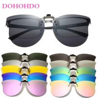 DOHOHDO Kacamata Hitam Terpolarisasi Kacamata Clip On Pria Aksesori Kacamata Berkendara Fotochromic Kacamata Mata Kucing Wanita UV400