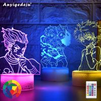 ┋ New Hunter X Anime Led Night Light Killua Zoldyck Figure Nightlight Color Changing Usb Battery Table 3d Lamp Gifts Dropshipping