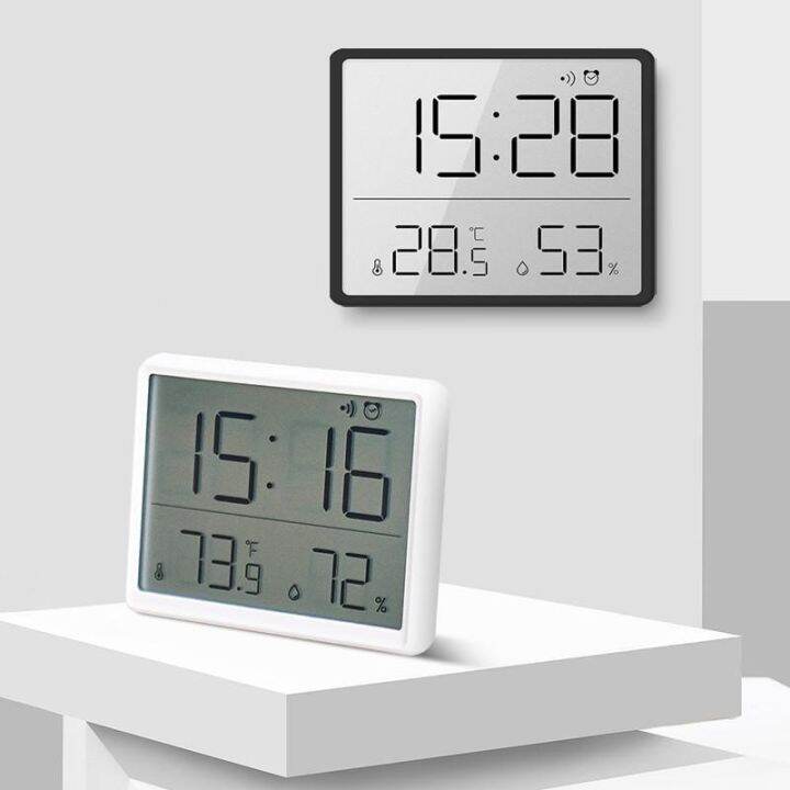 Simple Electronic Clock with Thermometer Hygrometer Home Digital Alarm ...