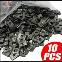 5210A 10pcs/pack แผ่นเหล็กแผ่น คลิปยึดสกรู ที่ป้องกันป้องกัน พร้อมสกรูสกรู สกรูหัวเข็มขัด ทนทานต่อการใช้งาน อุปกรณ์เสริมฮาร์ดแวร์ คลิปรูปตัวยู รถมอเตอร์ไซด์