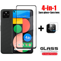 4-in-1 For Glass Pixel 4A 5G Full Cover Tempered Glass For Pixel 4 5 A XL Camera Lens HD Screen Protector Film