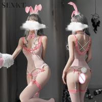 Pink Rabbit Girl Sexy Uniform Underwear With Tail Role-Playing Erotic Lingerie Bunny Costumes Cosplay Sexy Halloween Costumes