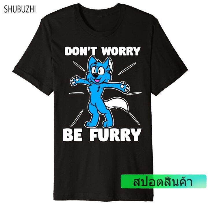 ราคาระเบิดเสื้อยืดลําลอง-ผ้าฝ้าย-100-พิมพ์ลายสุนัขจิ้งจอก-dont-worry-be-furry-fox-ของขวัญวันพ่อ-สําหรับผู้ชายs-3xl