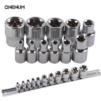 ONENUM 11Pcs Torx Star Bits ชุดหญิง Hex 1/4 "3/8" ไดรฟ์ประแจซ็อกเก็ตหัว E-ประเภทวงล้อซ็อกเก็ตบิตชุดเครื่องมือซ่อมแฮนด์เมด-pangyh