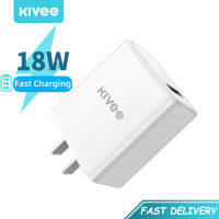 ( Promotion+++) คุ้มที่สุด KIVEE AT16Q 18W หัวชาร์จ USB อุปกรณ์ชาร์จมือถือ 3A อะแดปเตอร์ชาร์จเร็ว สำหรับ Android Iphone ราคาดี อุปกรณ์ สาย ไฟ ข้อ ต่อ สาย ไฟ อุปกรณ์ ต่อ สาย ไฟ ตัว จั๊ ม สาย ไฟ