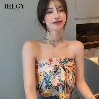 IELGY Camisole ผู้หญิงฤดูร้อนดอกไม้สไตล์สั้นผ้าพันคอร้อนสาวสวมส่วนบน