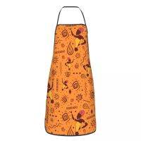 African Pattern With Aztec And Mayan Motifs Apron for Women Men Bib Africa Ethnic Art Kitchen Cooking Tablier Cuisine Chef