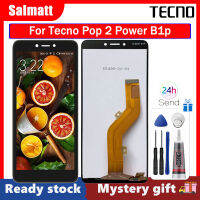 หน้าจอจอ LCD แบบดั้งเดิม Salmatt สำหรับ Tecno Pop 2 Power (B1p) ดิจิไทเซอร์หน้าจอสัมผัสตัวแสดงอ่านแอลซีดีเต็มรูปแบบจอสำรองอุปกรณ์เสริมครบชุด