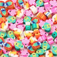 【CW】﹍◄  20/50/100pcs 10mm Polymer Mixed Clay Loose Spacer Beads Jewelry Making Accessories Diy