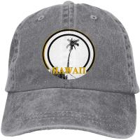 Hawaii Coconut Tree Sports Denim Cap Adjustable Unisex Plain Baseball Cowboy Snapback Hat