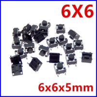 50ชิ้น Smt 6*6*5 6X6X5 6X6X5มม. สวิตช์แพทช์4pin สวิตช์รีเซ็ตสวิตช์ปุ่มกดไมโคร Pcb Smd