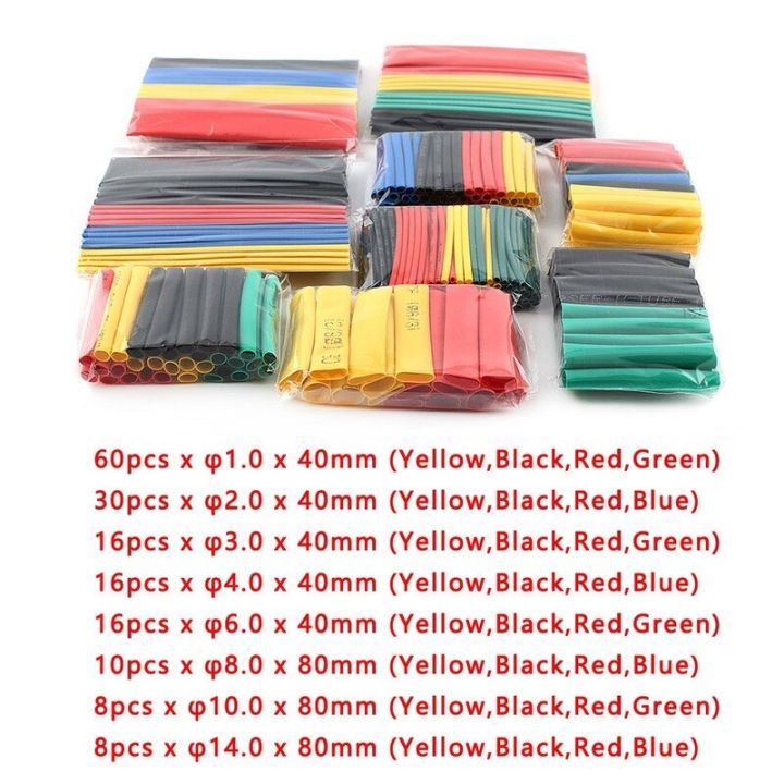 164pcs-set-heat-shrink-tube-heat-shrinkage-polyolefin-shrink-kit-assorted-insulated-sleeving-tubing-wrap-wire-cable-sleeve-kit-cable-management