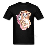 Pins In My Heart Goth Girl Art T-shirt Men T Shirt Anime Tshirt Summer Clothing Hip Hop Black Tops Gift Tees Slim Fit