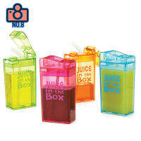 No.8 ฟรีแปรงล้างหลอด กระบอกน้ำหัดดื่มสำหรับเด็ก Juice in the box แก้วหัดดื่ม