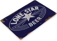 Tinworld TIN Sign C405 Lone Star Beer Logo Rustic Retro Bar Pub Beer Brewery Sign Cottage Cave Sign