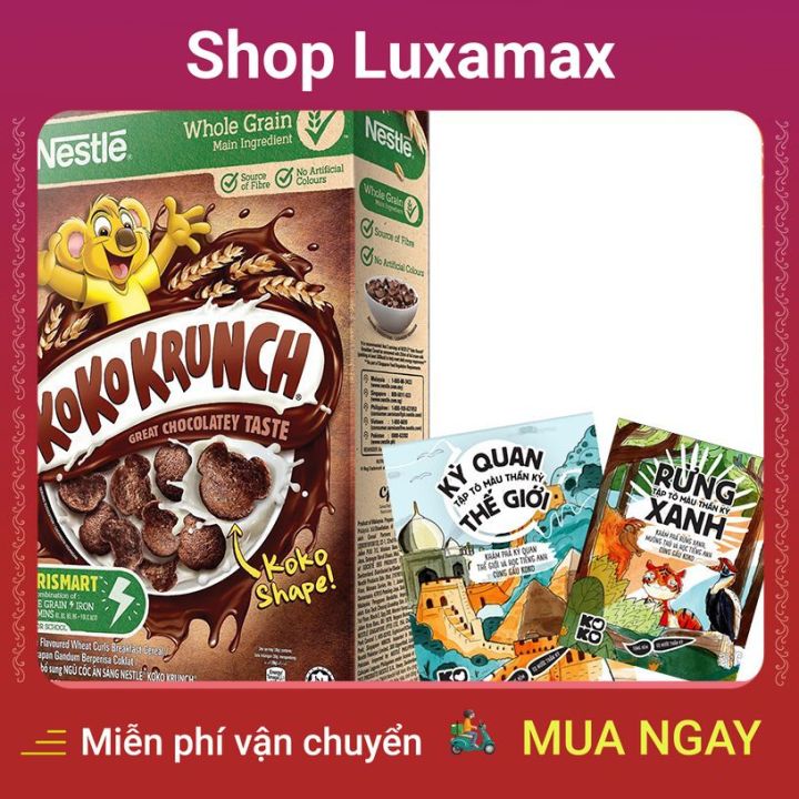 Ngũ Cốc Ăn Sáng Koko Krunch (Hộp 330G) [Tặng 1 Tập Tô Màu Thần Kỳ Giao