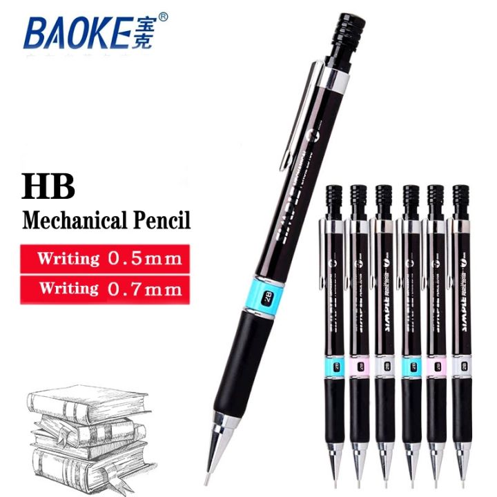 random-1pcs-baoke-automatic-pencil-0-7mm-0-5mm-hb-office-supplies-drawing-pen-painting-pencil-school-student-mechanical-pencil